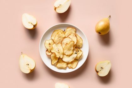 chips de pera en bowl